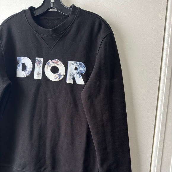 Dior SS20 Daniel Arsham Fade 3D Crewneck Black and White Logo Sweatshirts Sz S - Picture 4 of 13